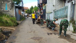 Pembangunan Drainase TMMD di Cilodong Capai 90 Persen