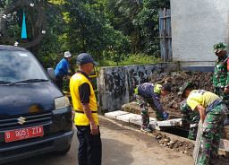 Pembangunan Drainase TMMD di Sukamaju Depok Capai 95 Persen