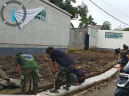 TMMD Ke-127 Percepat Pembangunan Drainase untuk Cegah Genangan di Depok