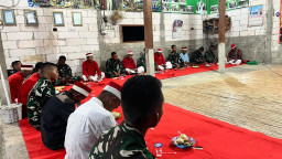 Danton Satgas TMMD Reguler ke-128 Hadiri Pengajian Jamaah Thoriqoh di Desa Godo