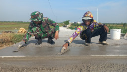 Betonisasi Jalan TMMD 128 Capai 66,31 Persen, Akses Warga Desa Godo Kian Membaik