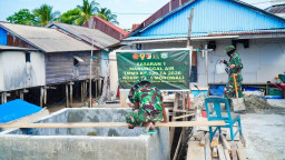 Pekerjaan Manunggal Air Bersih di Desa Umbele Masuki Tahap Plester Bak Penampungan