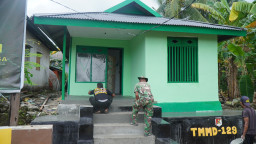 Renovasi RTLH Milik Bapak Hardi di Desa Pulau Dua Masuki Tahap Finishing Pengecatan