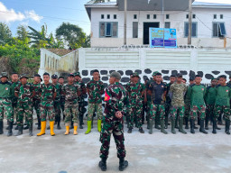 Apel Pagi Dipimpin Dan SSK TMMD, Pastikan Kesiapan Personel Sebelum Bekerja