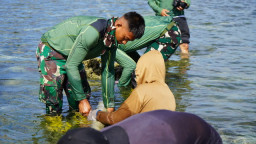 Satgas TMMD Ke-129 Turun Menyelam Periksa Kebocoran Pipa Air Bersih di Laut