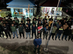 Apel Malam Satgas TMMD Ke-129 Kodim 1311/Morowali, Pasiter Berikan Arahan dan Evaluasi