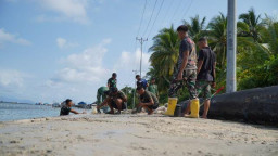 Satgas TMMD Lanjutkan Pengecoran Ruas Jalan di Kepulauan Umbele