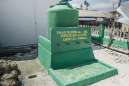 Program Manunggal Air Bersih TMMD Ke-129 di Desa Umbele Lama Rampung 100 Persen