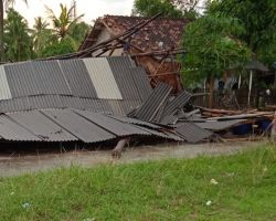 Pemukiman Warga di Lampung Timur, Luluh Lantak Dihantam Puting Beliung