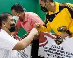 Kapolda Jatim Cup: Tim Bulu Tangkis Polresta Sidoarjo Berhasil Raih Juara 2