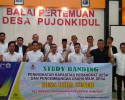 Kades Bira Timur dan Bumdes Mitra pahlawan Study Tour ke Pujonkidul Malang