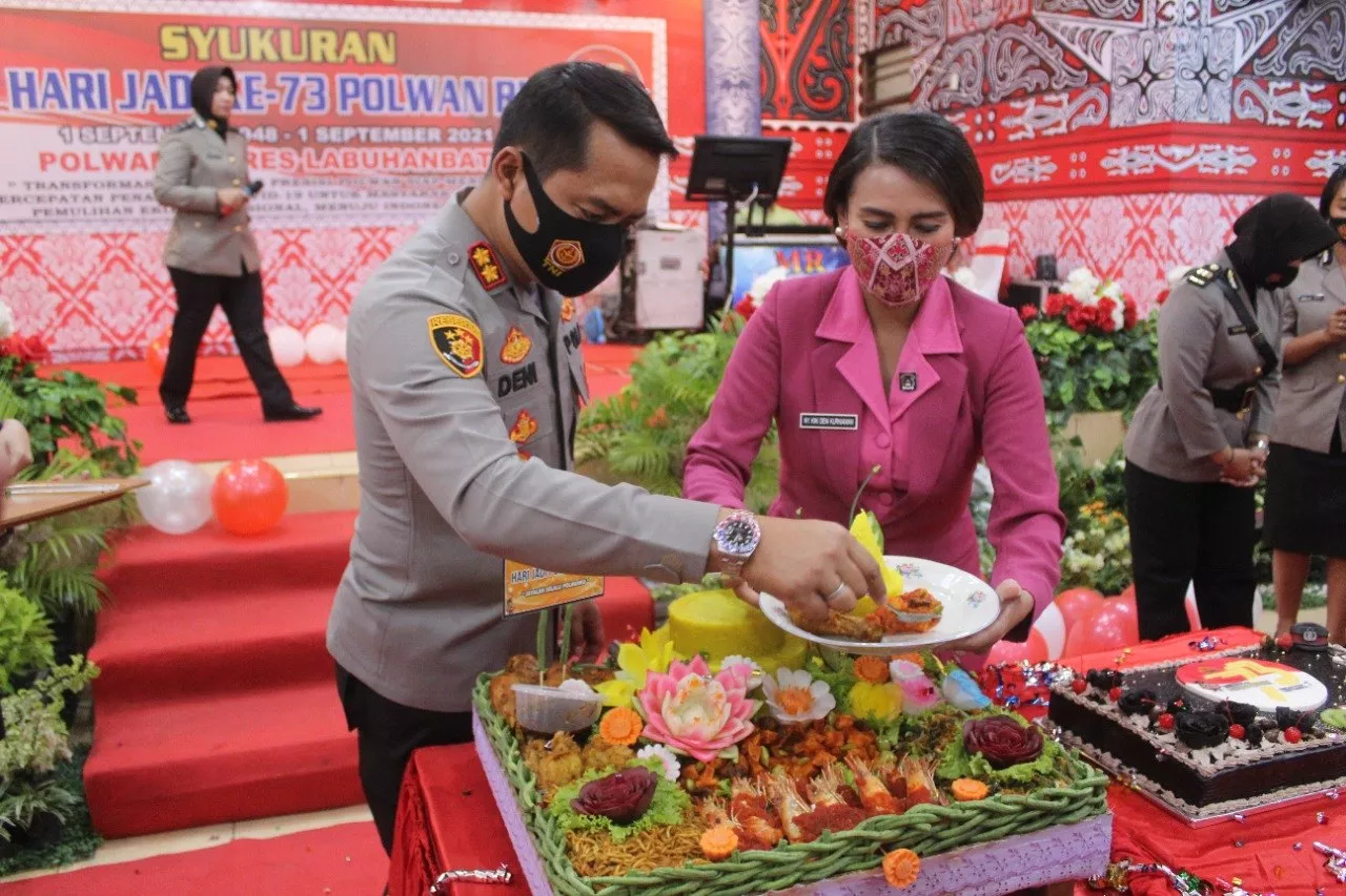 Sederhana, Polres Labuhaanbatu Peringati Hari Jadi Polwan ke 73