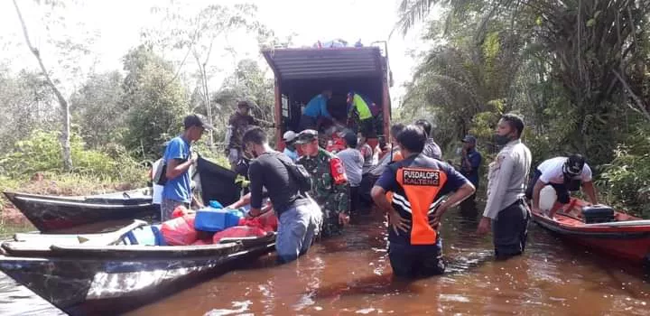 Banjir Kalteng Surut, Distribusi Bantuan Mulai Lancar
