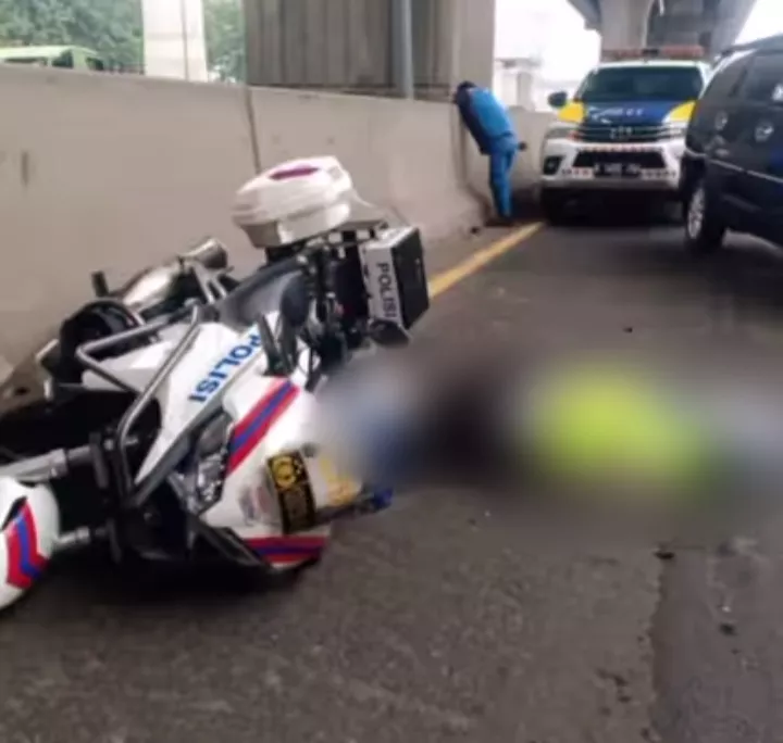 Di Bekasi Seorang Polisi Terlindas Truk Hingga Tewas