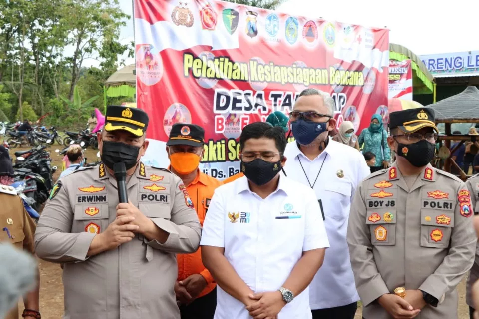 Polda Jatim Gelar Pelatihan Tqnggap Bencana di Nganjuk