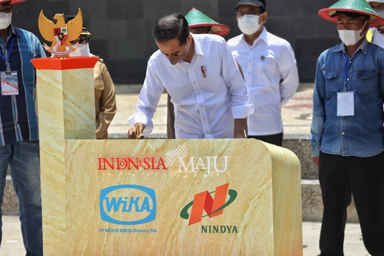 Presiden RI Joko Widodo Resmikan Dua Bendungan Di Trenggalek