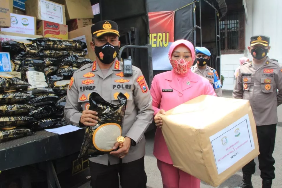 Erupsi Semeru, Polrestabes Surabaya Kembali Kiirim Bantuan ke Lumajang