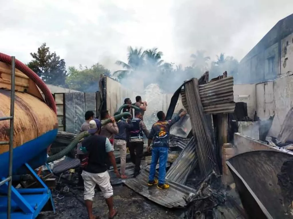 Kebakaran di Papua, Hanguskan 4 Ruko Milik Natalia