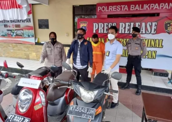 Jaringan Curanmor Diringkus Jatanras Polresta Balikpapan