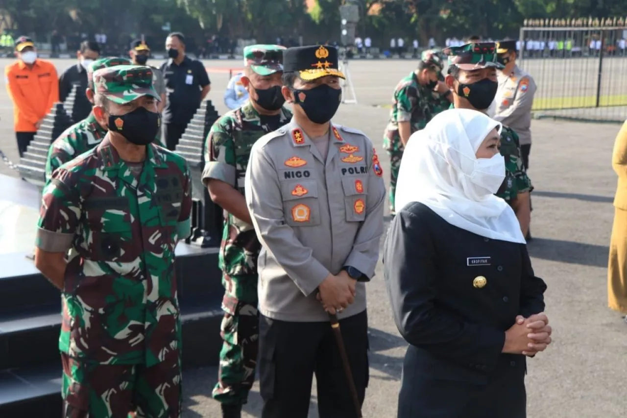 Waspada Penyebaran Omicron, Forkopimda Jatim Gelar Apel Pamor Keris