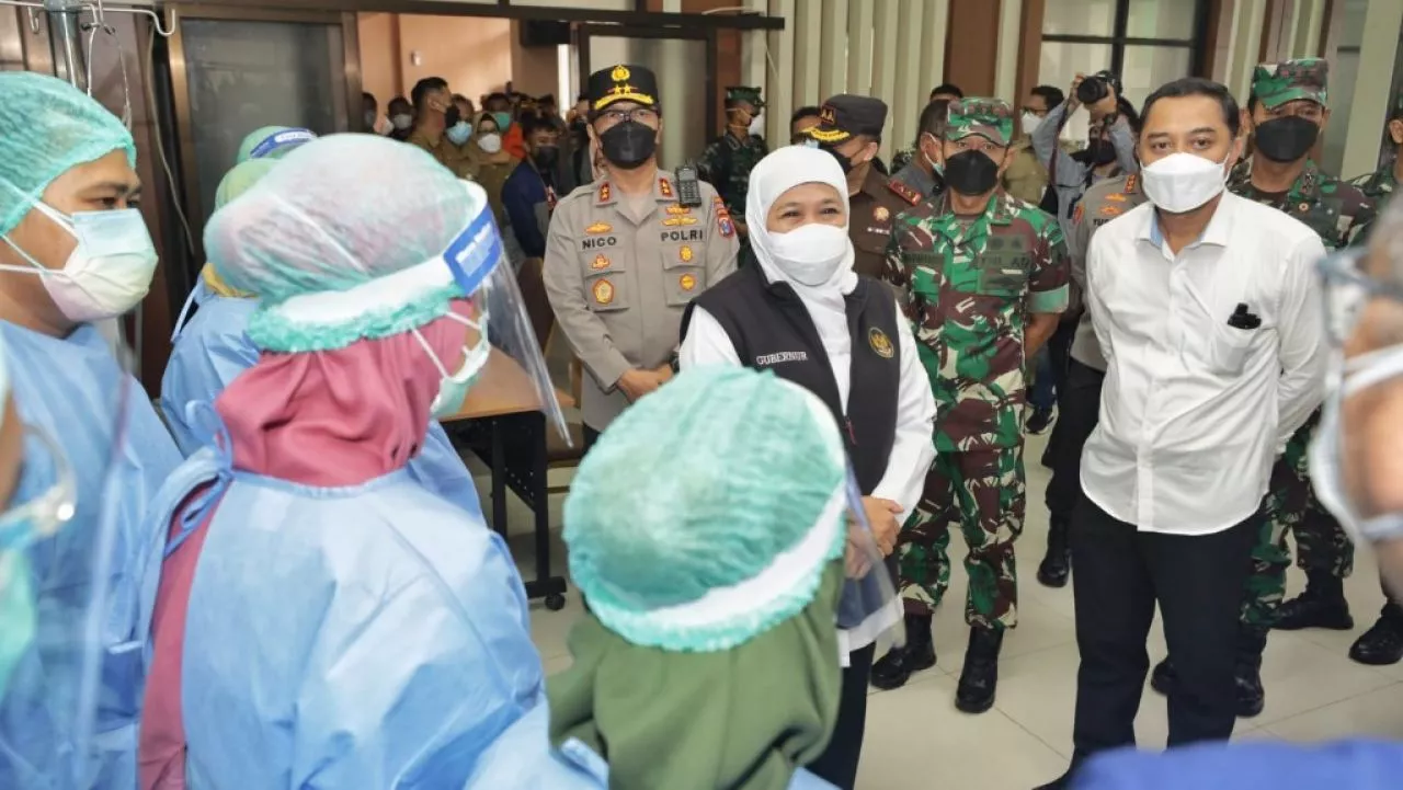 Antisipasi Gelombang Ketiga Covid-19, Forkopimda Jatim Cek Tempat Isoter