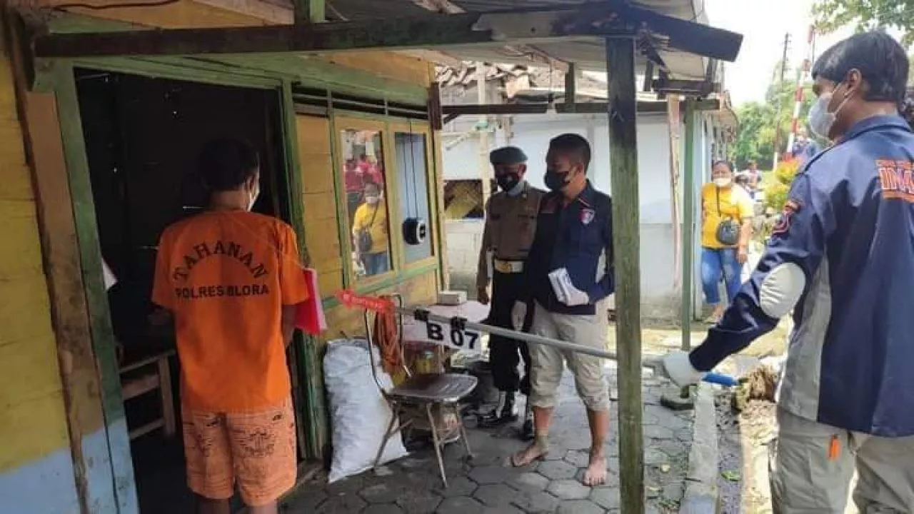 Polres Blora Gelar Rekonstruksi Pembunuhan di Kelurahan Balun