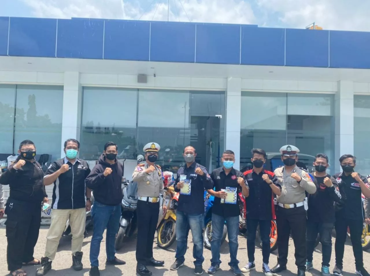 Gandeng Komunitas, Polres Mojokerto Kampanyekan Prokes di Jatim