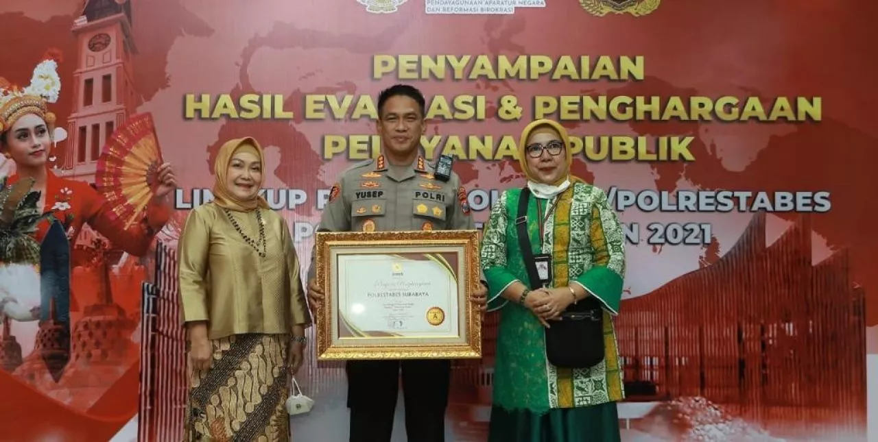 Pelayanan Prima Polrestabes Surabaya, Terima Penghargaan dari KemenPAN-RB