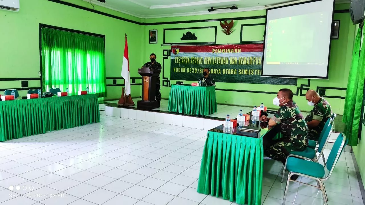 Kasiter Kasrem 084 Berikan Materi Binsiap Apwil dan Puanter Semester I TA 2022