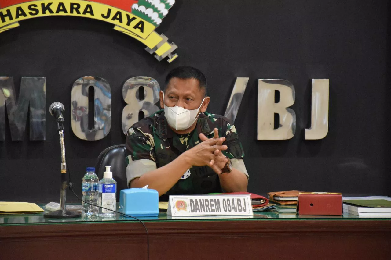 Danrem 084 Bhaskara Jaya Pimpin Rapat Staf Terkait Program Kerja Anggaran