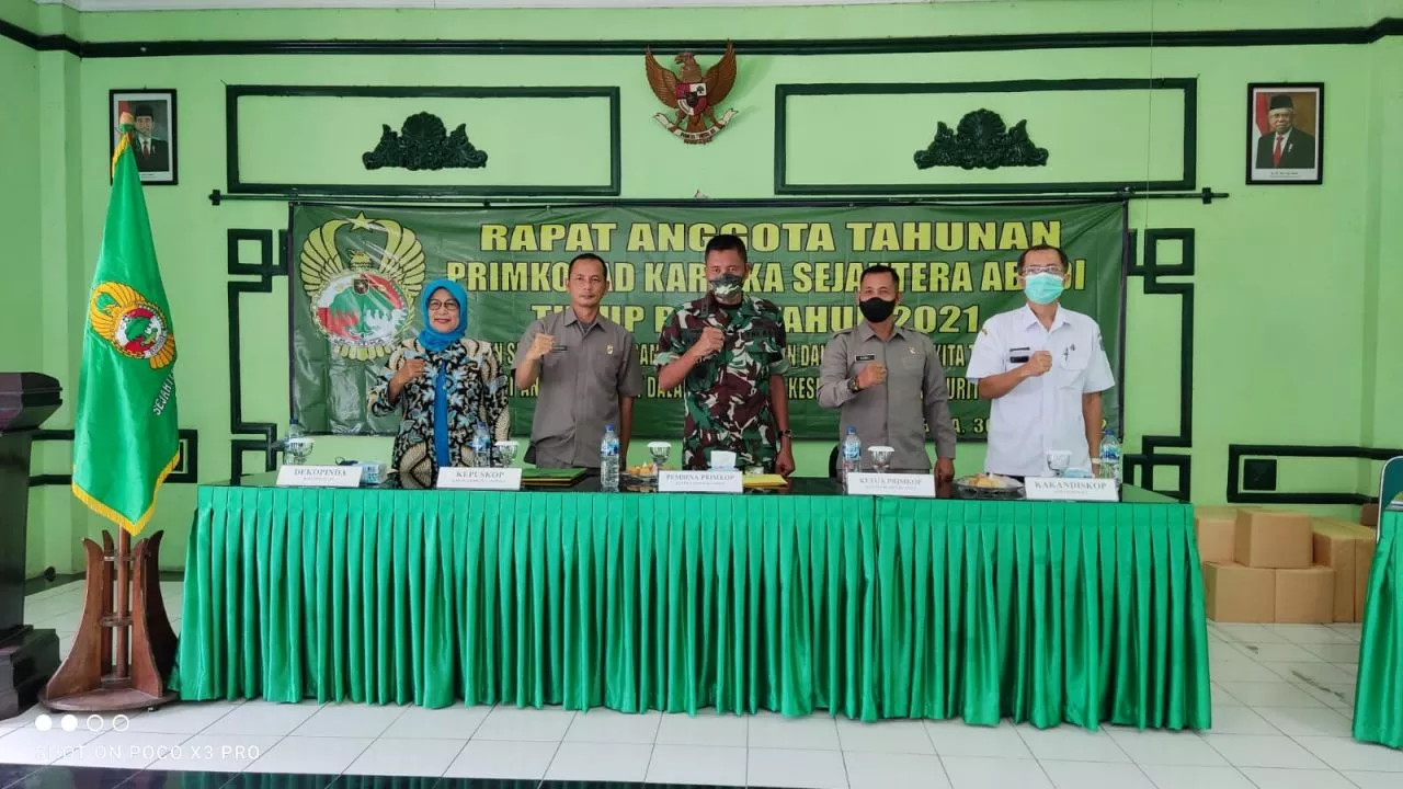 Rapat Anggota Tahunan Primkop Kartika Sejahtera Abadi Kodim 0830 Surabaya Utara