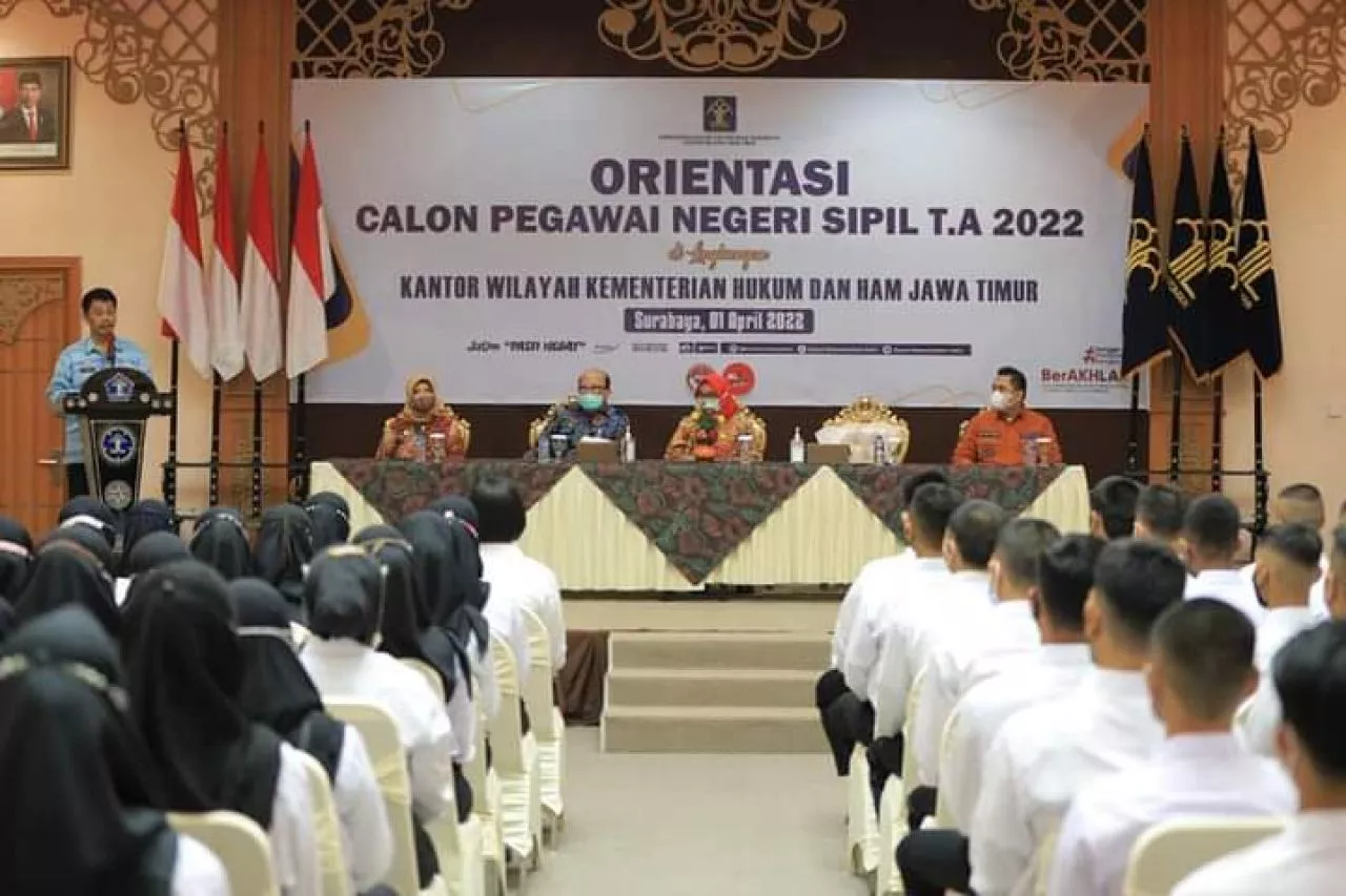 Hari Pertama Masuk Kerja Para Pimti Pratama Berikan Penguatan Kepada CPNS 2022