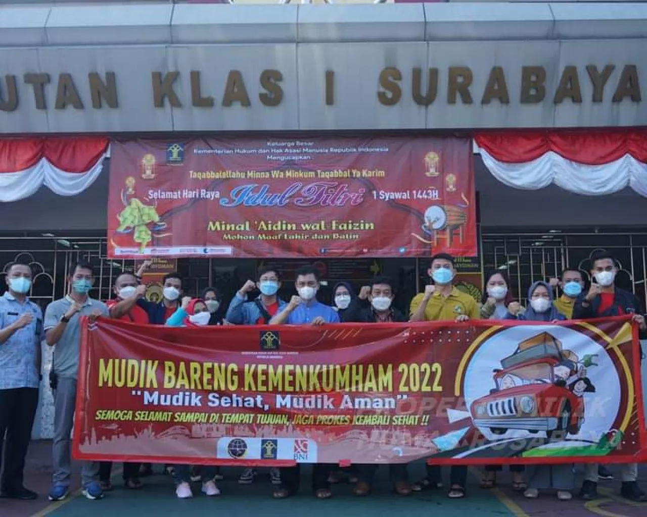 Rutan Surabaya Terima Rombongan Mudik Bersama Kemenkumham