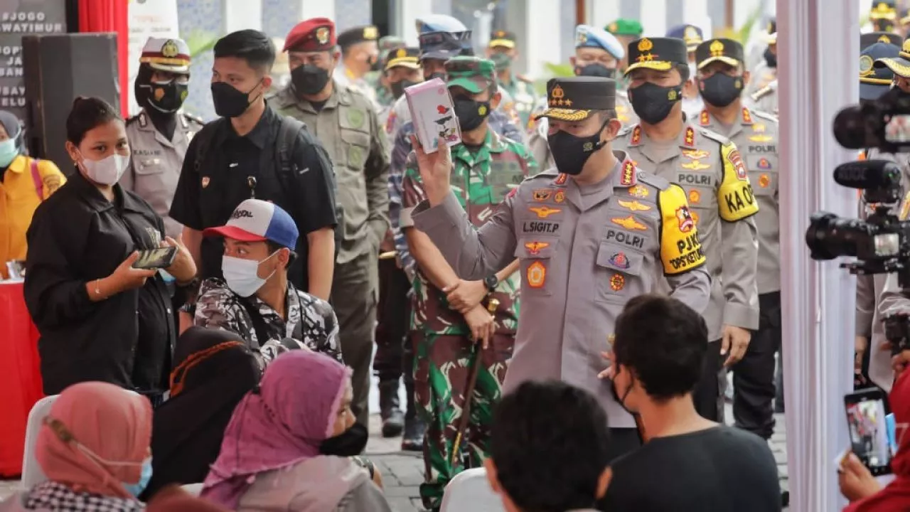 Bersama Kapolri, Forkopimda Jatim Cek Kesiapan Posko di Terminal Purabaya