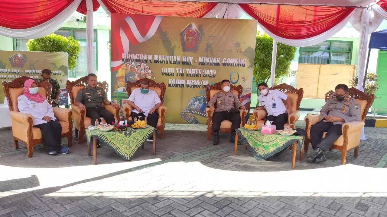 Dandim Surabaya Utara Lounching Penyaluran BLT-Minyak Goreng