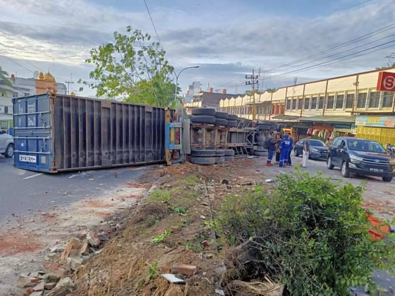 Kecelakaan Maut di Bengkalis, Dua Korban Twas di Tempat, Sopir Truk Kabur