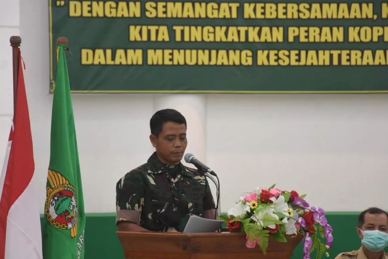 Korem 084 Bhaskara Jaya Melaksanakan Rapat Anggota Tahunan Koperasi Kartika