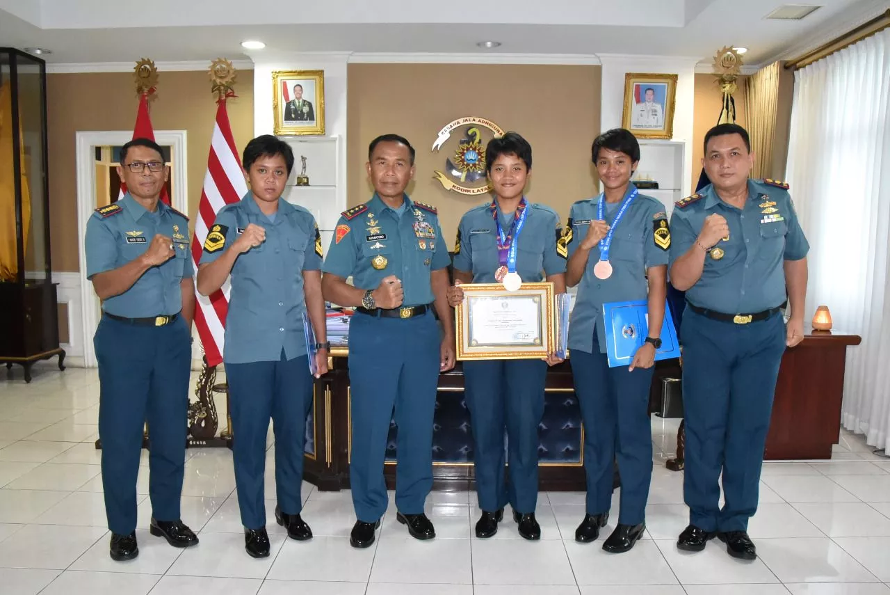 Dankodiklatal Apresiasi Atlet Bola Voli Nasional Siswa Dikmaba TNI AL Angkatan 41