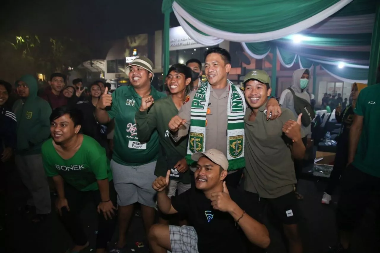 Anniversary Persebaya ke 95, Kapolrestabes Surabaya Gelar Nobar