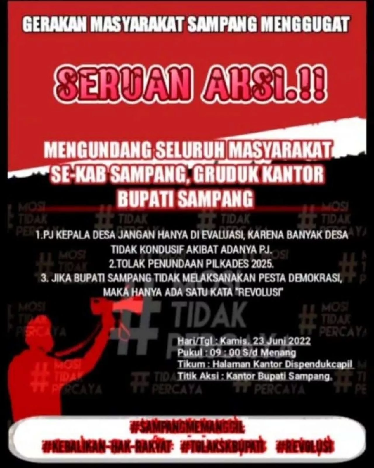 Breaking News, Akankah Bupati Sampang Temui Masa Aksi ?