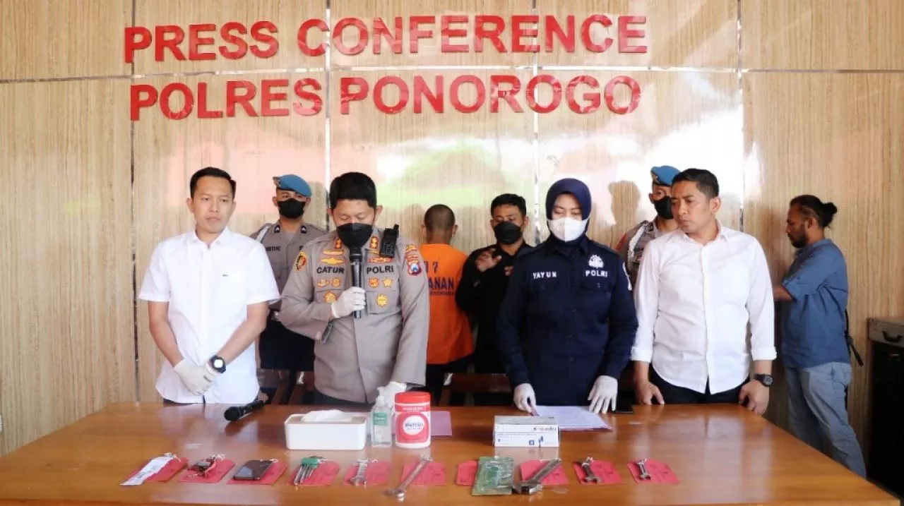 Pelaku Pencurian Spesialis Alat Pertanian di Ponorogo Ditangkap