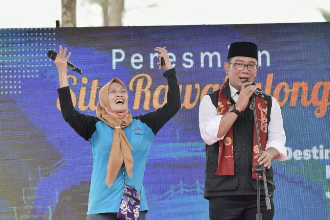 Ridwan Kamil Resmikan Situ Rawa Kalong Hasil Revitalisasi di Kelurahan Curug