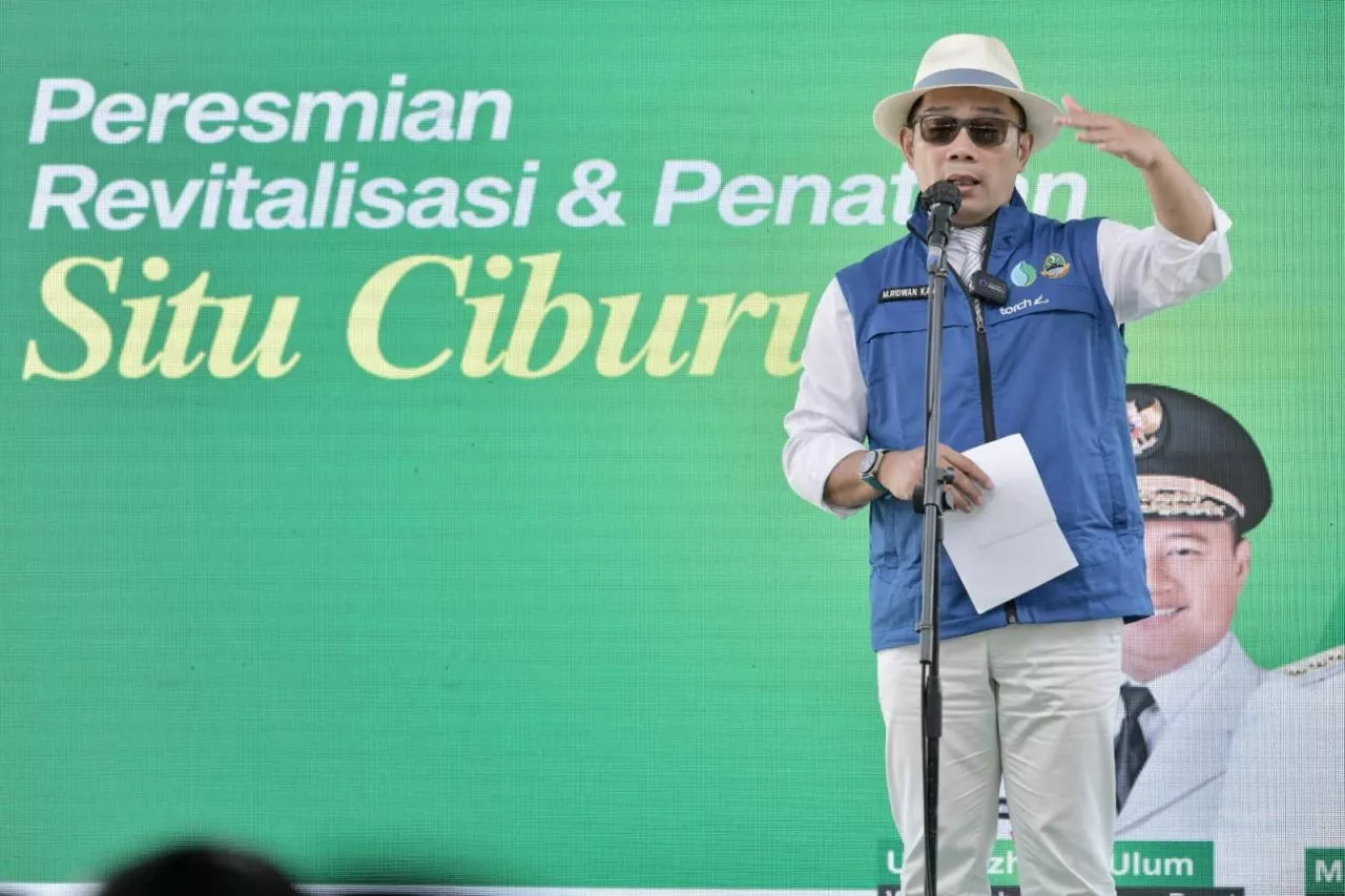 Gubernur Jawa Barat Ridwan Kamil Resmikan Wajah Baru Situ Ciburuy