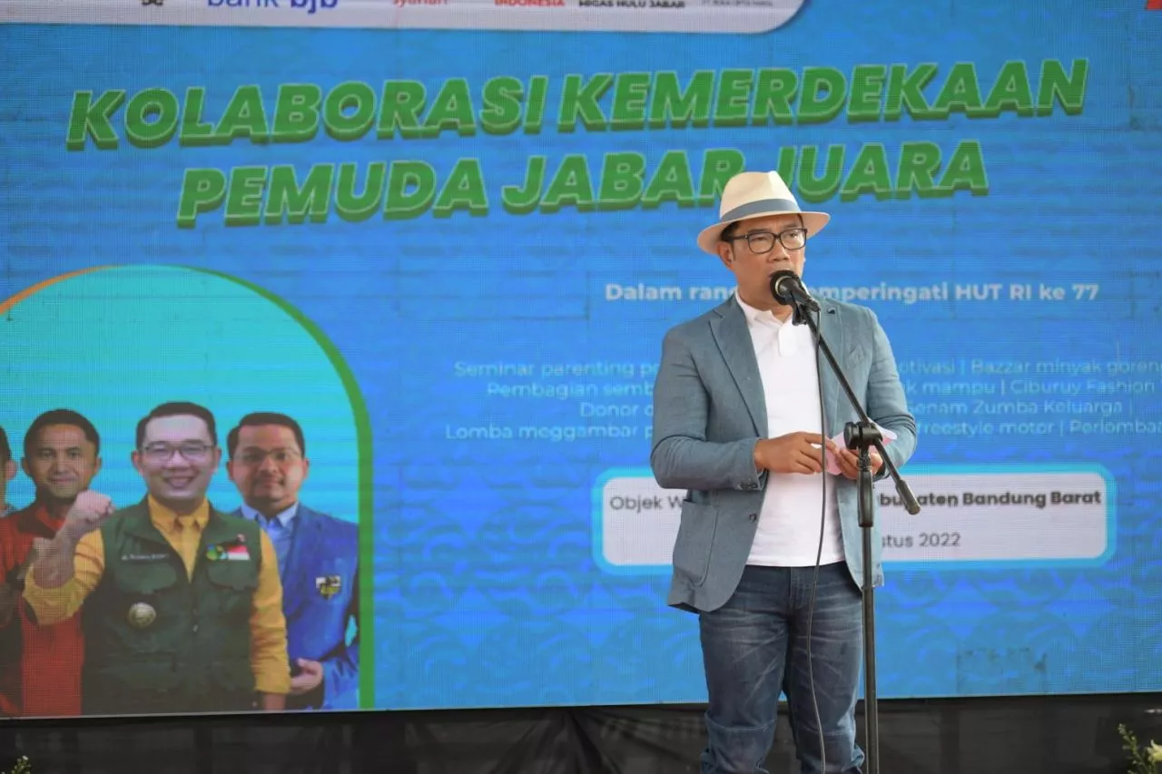 Ramaikan Situ Ciburuy, Itu Pesan Ridwan Kamil kepada Pemuda di Bandung Barat