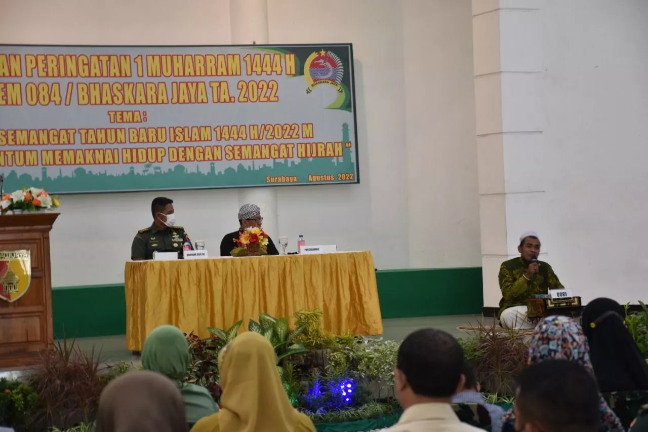 Peringati Tahun Baru Islam, Prajurit Korem 084 Bhaskara Jaya Mengikuti Tausiyah