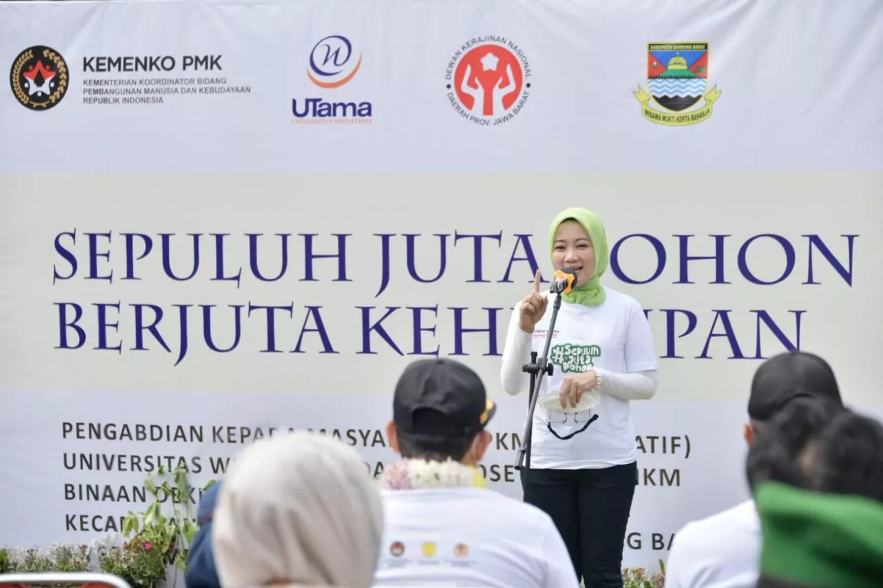 Atalia Praratya Kamil Ajak Masyarakat Tanam Pohon di Lahan Kritis