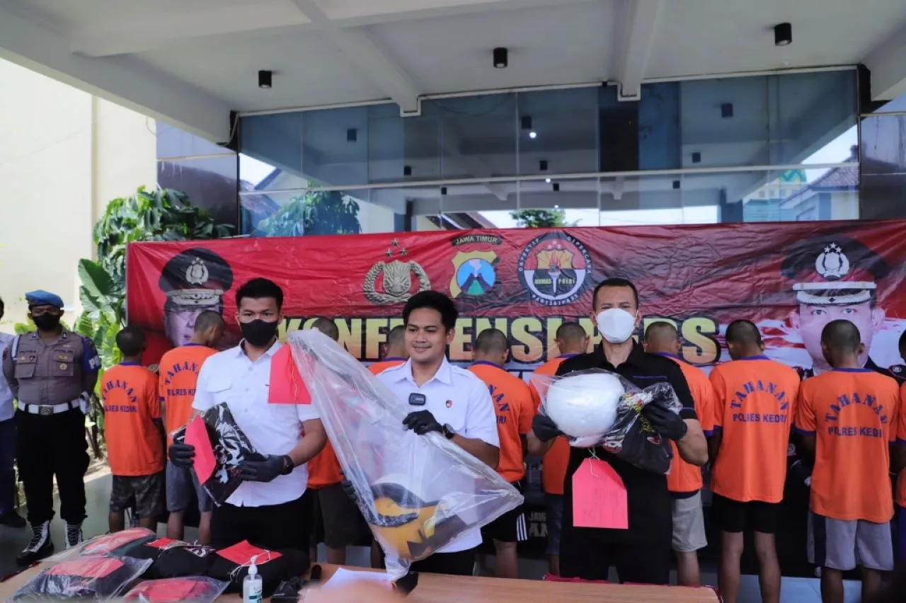 15 Tersangka Penganiayaan Antar Perguruan Silat di Kediri Diringkus
