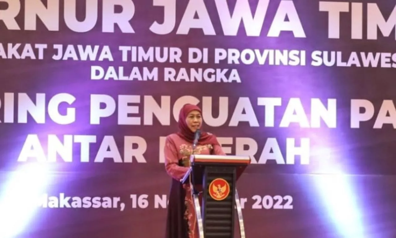 Bertemu Warga Jatim di Sulsel, Khofifah Imbau Ikut Perkuat Misi Dagang
