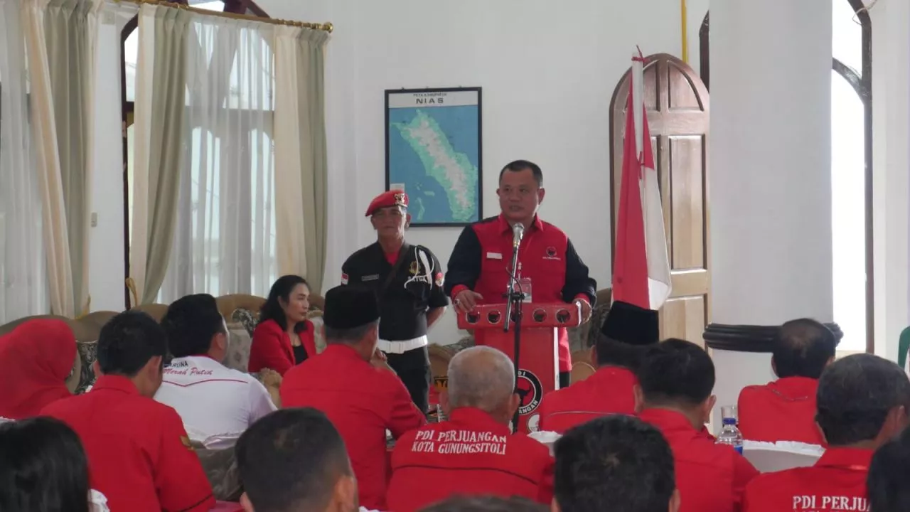 Rakercab PDI Perjuangan Gunung Sitoli Dorong Sowaa Maju di Pilkada 2024