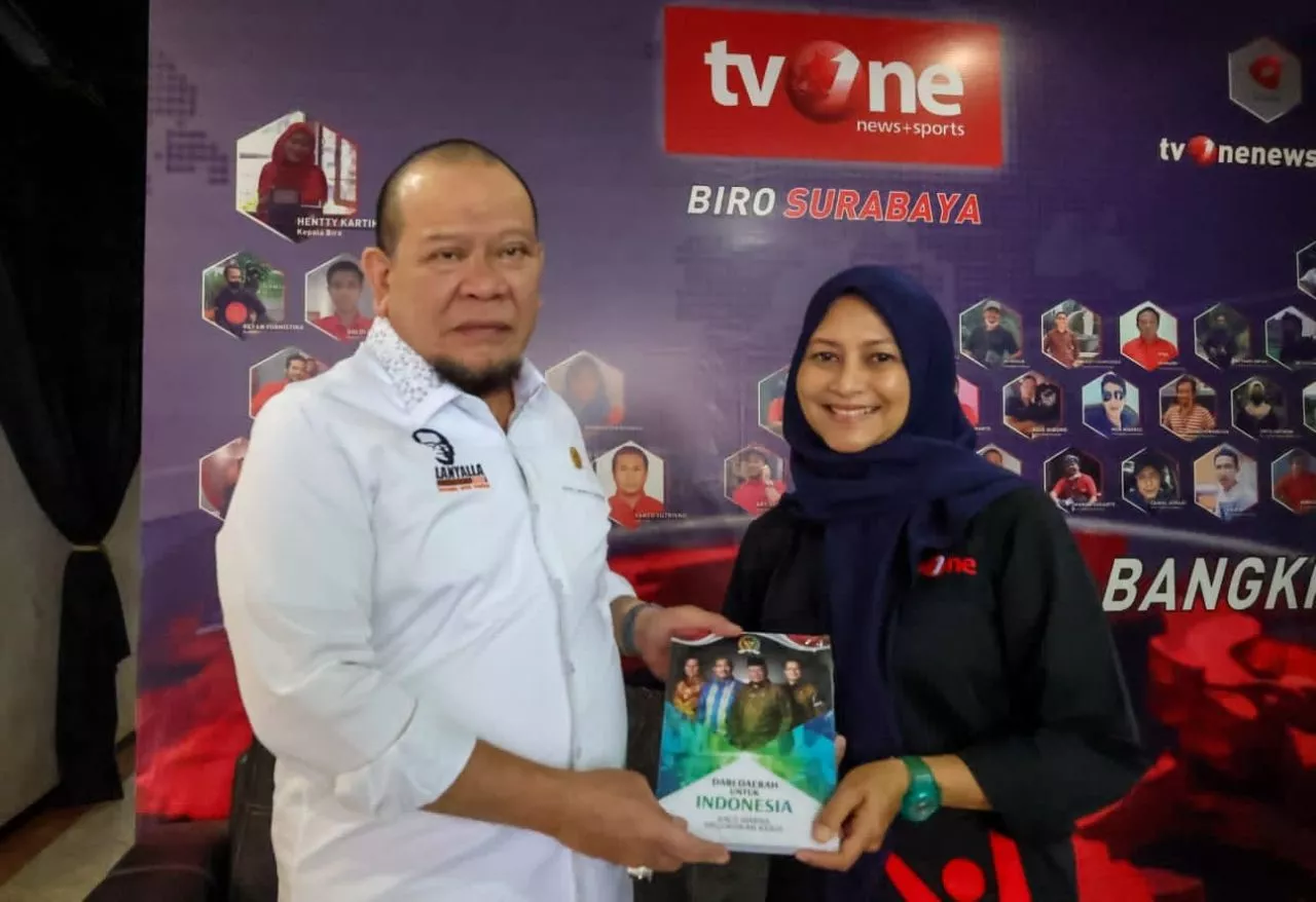 Pantau Peralihan Siaran Digital, LaNyalla Kunjungi Kantor tvOne Biro Jatim